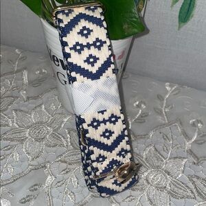 Navy and Cream Patterned Strap
